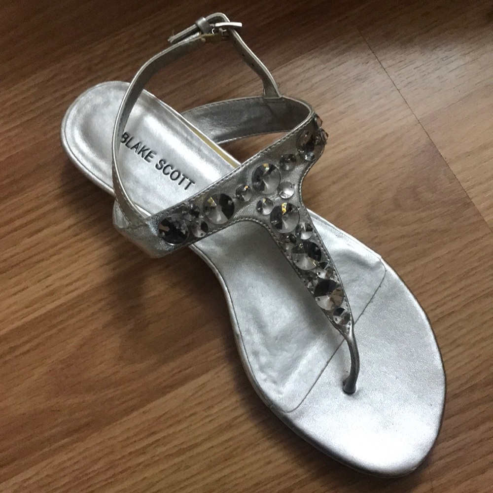 Blake Scott Silver Sandals -6.5